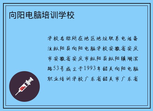 向阳电脑培训学校